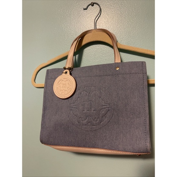 Nanette Lepore Handbag Blue Ivory No Strap - Picture 1 of 11